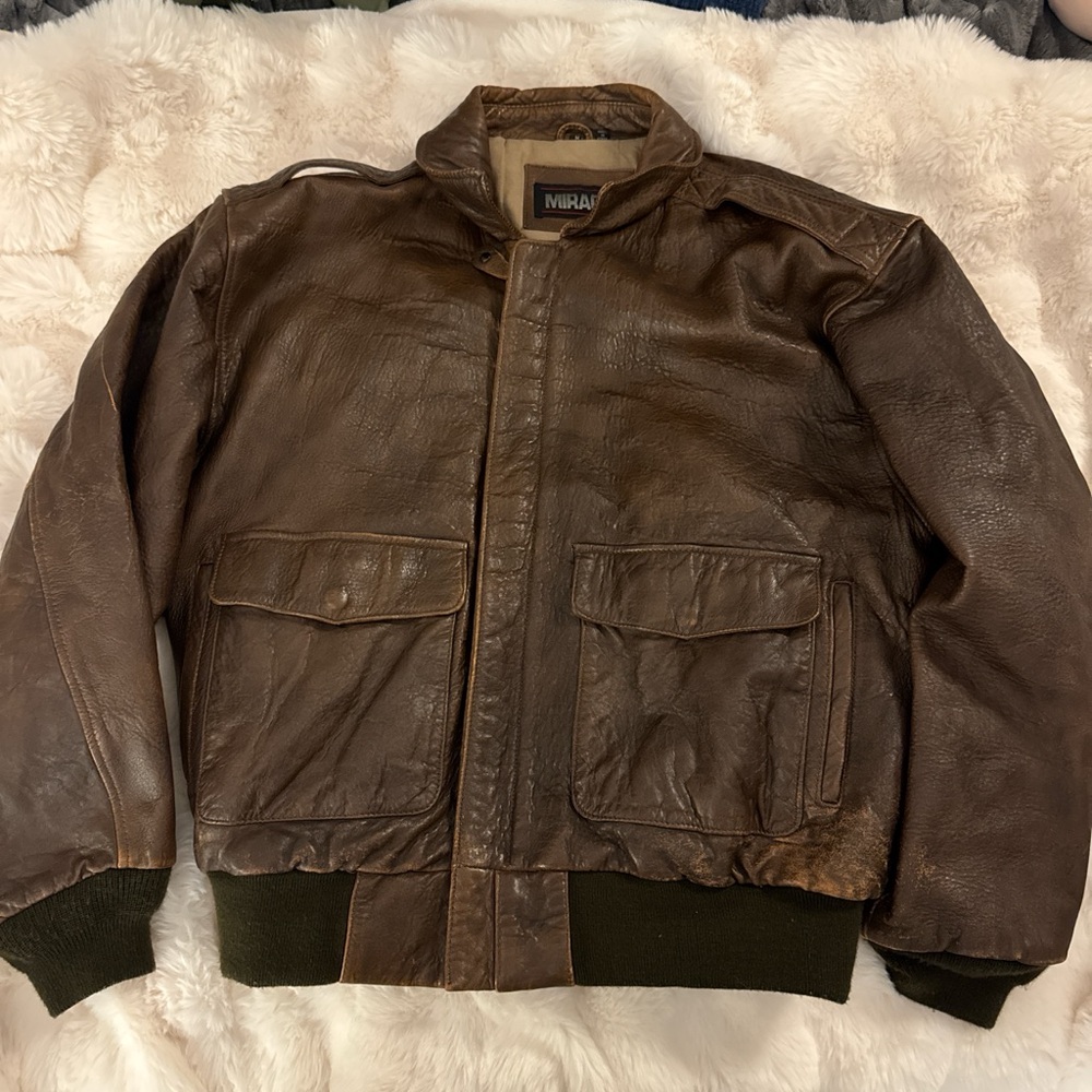 Mirage Men's Dark Brown Bomber Jacket